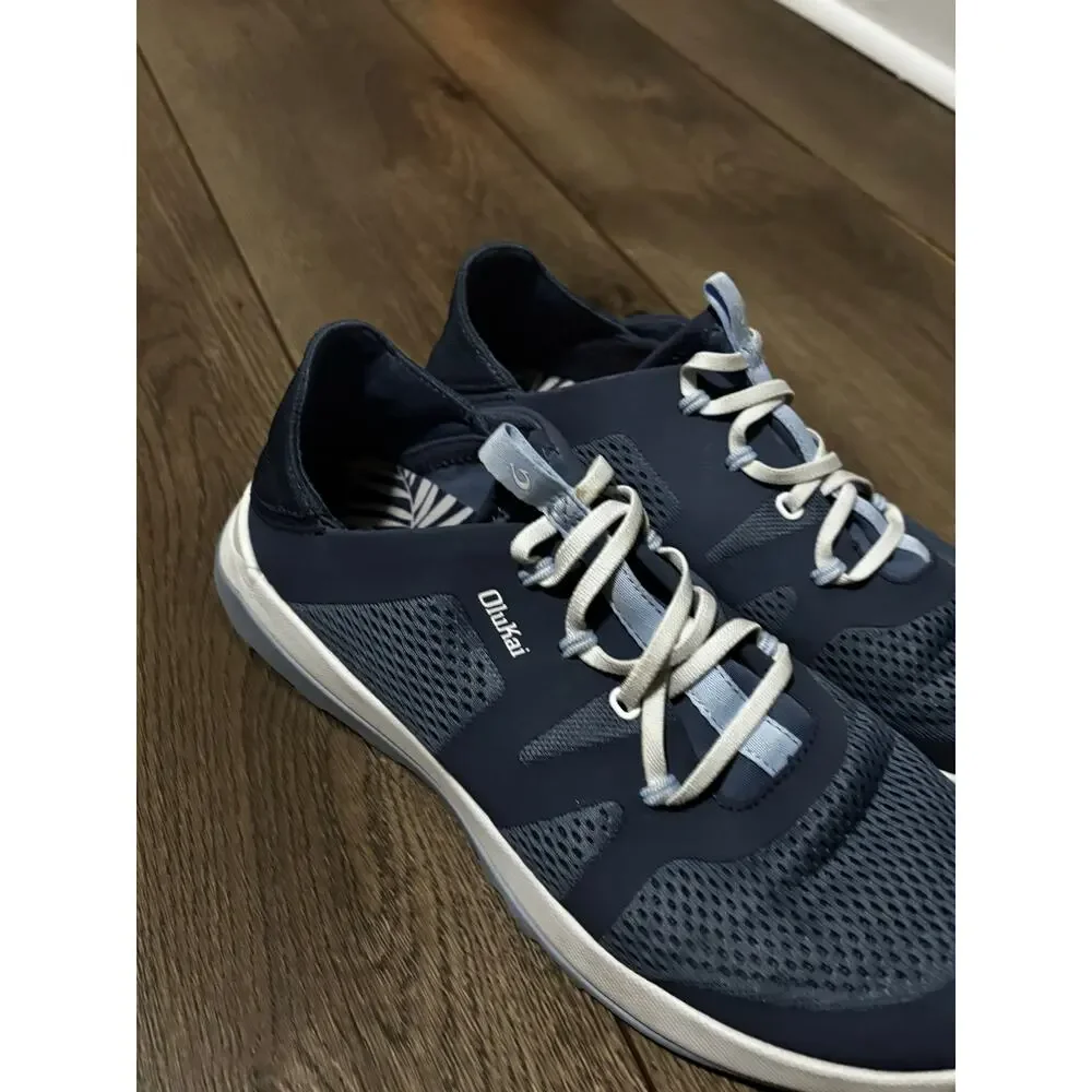 Olukai Hula Women’s Blue Fog Mesh Sneakers Walking Shoes Size 10
